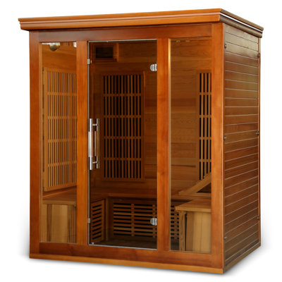 4-Person Cedar Infrared Sauna with 9 Carbon Heaters